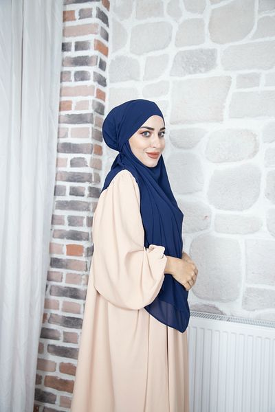 Mihrisina collection Shaded Souffle Hijab Khimar Hijab Practical Shawl 2 Layers