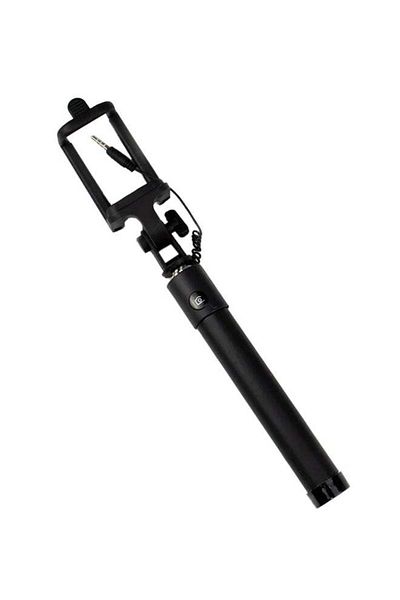 Generic Wired Selfie Stick Black 3 pcs Together