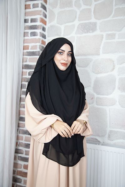 Mihrisina collection Shaded Souffle Hijab Khimar Hijab Practical Shawl 2 Layers