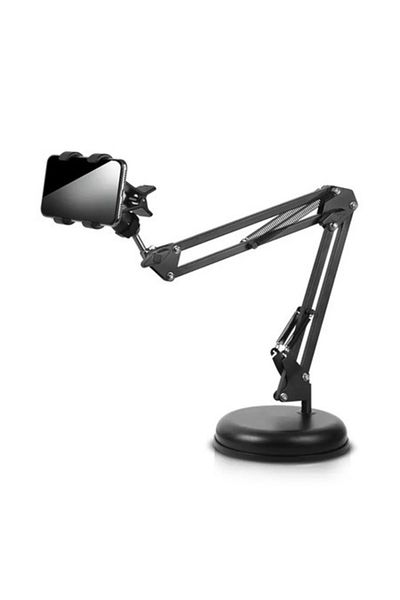 OEM Desk Stand with Phone Clip, Long Last, K45, Alumix, Deep Dark