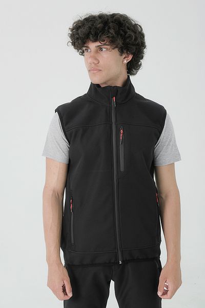 Longberg Men's Stand Collar Softshell Vest