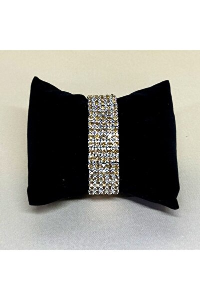 FashionForYou Bratara lata Noyr, cu pietre semipretioase, pentru femei, Gold