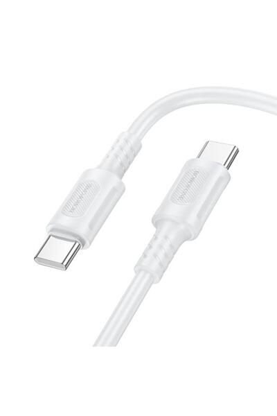 Borofone USB-C - USB-C BX 111 Feliz, 60 W, 1 m, Alb