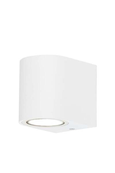 Braytron Outdoor wall sconce, white, 1 bulb, GU10, IP44 protection,
