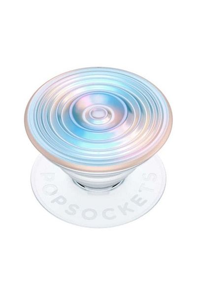 popsocket Phone Stand, B63, Hard Plastic, Ripple Opal Blue