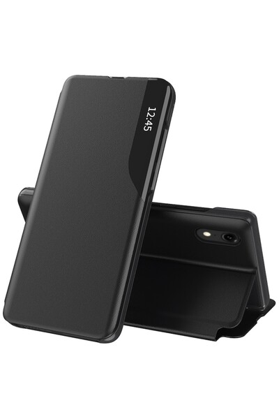 DONARIS Phone Case Compatible with iPhone XR, Military Grade Certified, T247, Leather, Pitch Black