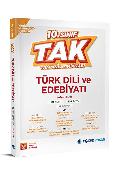 Eğitim Vadisi 2026 10. Sınıf Türk Dili Ve Edebiyatı Tak Tam Anlatım Kitabı