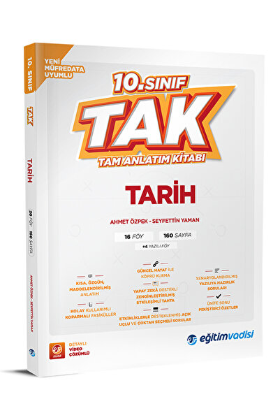 Eğitim Vadisi 2026 10. Sınıf Tarih Tak Tam Anlatım Kitabı