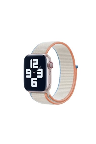 Bibilel Curea pentru Apple Watch, 38-40mm, Textil, Milky White