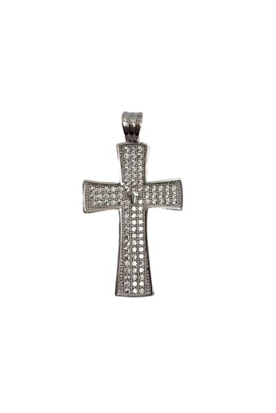 Flo Pandantiv, Jolie Silver, Argint 925, Model Cruce cu Pietre, 2,6 G, 3 x 2 Cm