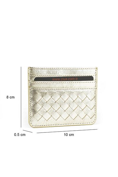 Ziya , Suport pentru carduri unisex din piele naturală 1539852Z06 Aur