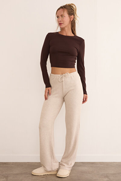 Fulla Moda Beli Bağlamalı Yumoş Palazzo Pantolon