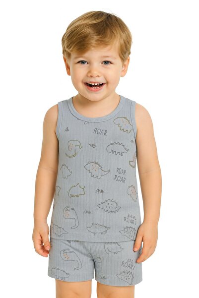 MAVİ QUMSAL Σετ 6 τεμαχίων από βαμβακερό άνετο ύφασμα με μοτίβο για αγόρια