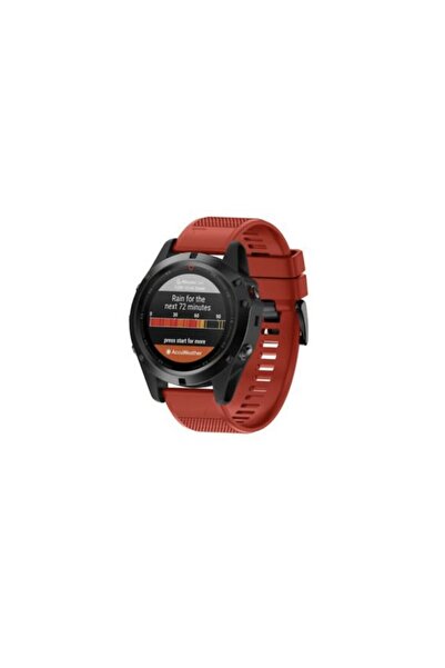 SOHO Curea de ceas din silicon compatibilă cu Garmin Fenix 5 / 6 / 6 Pro - Roșu