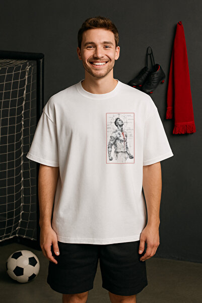 Oversize Unisex %100 Pamuk Premium cr7 Baskılı T-shirt