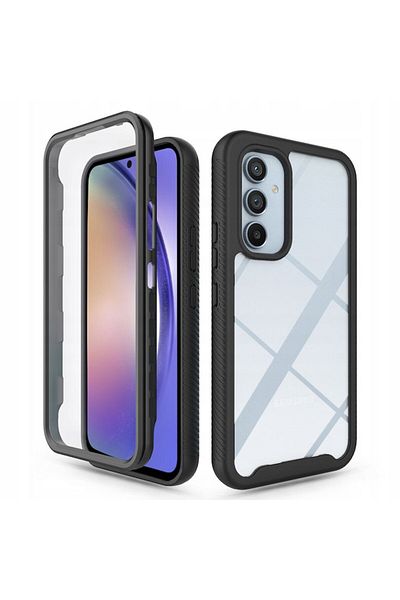 OEM Carcasă Techsuit pentru Samsung Galaxy A54 + Protector de Ecran, Policarbonat, Negru