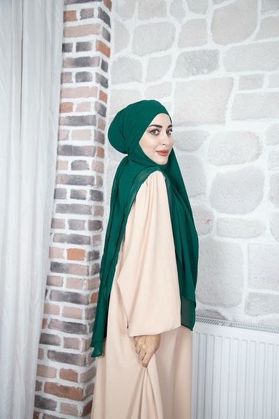 Mihrisina collection Shaded Souffle Hijab Khimar Hijab Practical Shawl 2 Layers