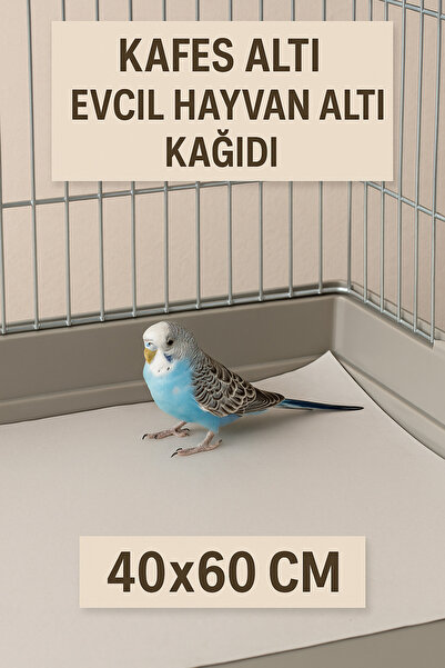 Dekals 50 Adet Büyük Boy Kafes Altı/ Evcil Hayvan Altı Kağıdı Pratik Kağıt 60x40 Cm