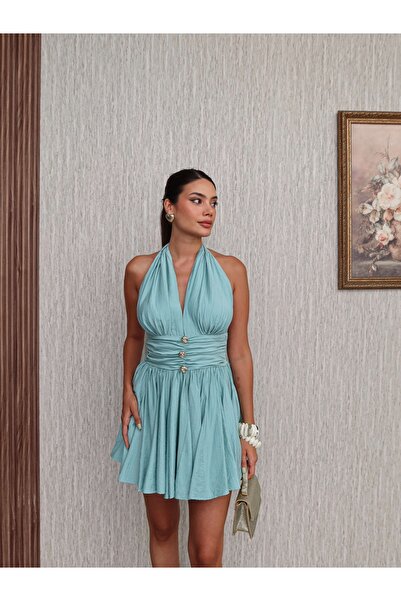 ESRAHELVACI Halter Mini Dress