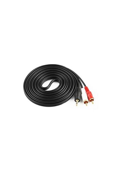 SOHO Cablu audio Jack 3,5 mm la 2 RCA, negru