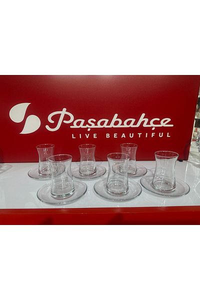 Paşabahçe Heybeli̇ 12 Piece 6 Person Flat Tea Set 170Cc