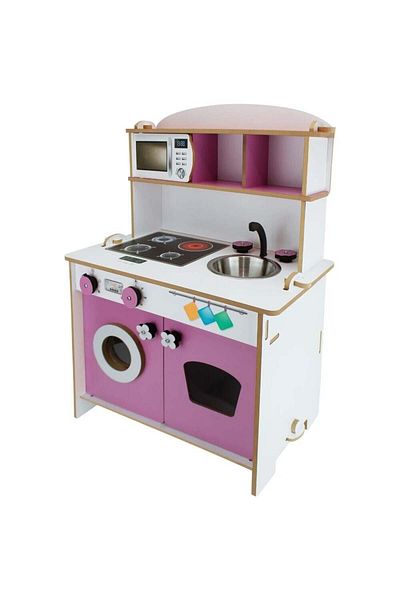 Okutan Hobi T1004 Children's Play Kitchen Pink