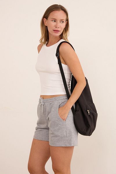 Fulla Moda Basic Tie Waist Pocket Shorts