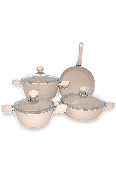 Al Nokhba Al-Nokhba Ceramic Cookware Set 7 Pcs - Non-Stick, Durable, Oven-Saf...
