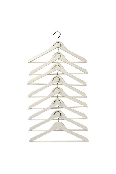 HALL BREATHE 8'li Bej Giysi Askısı, Pratik ve Şık Dolap Düzeni için Harika Bir Seçim