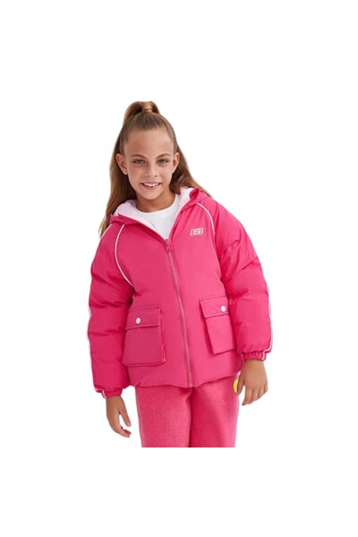 SKECHERS Kız Çocuk Pembe Çift Taraflı Mont