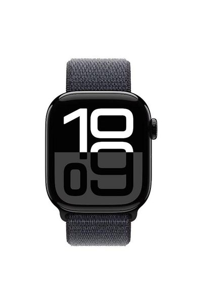 Apple Smartwatch Watch 10 GPS Cellular, Jet Black Aluminum Case, LTPO OLED Screen, 64GB, Ink Sport L