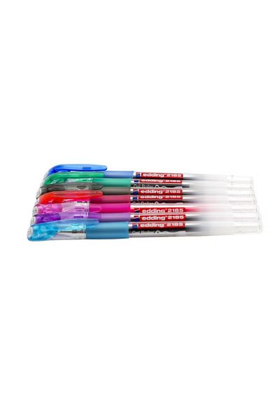 Edding 2185 Gel Ink Pen Set – 0.7 mm Ballpoint, 7 Assorted Ink Colors