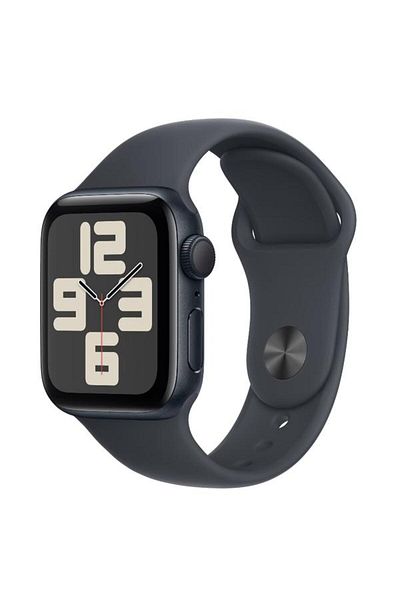 Apple Smartwatch Watch SE (2024), GPS, Carcasa Midnight Aluminium 40mm, ecran LTPO OLED, 32GB, curea