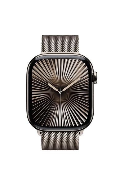 Apple Smartwatch Watch 10 GPS Cellular, Titanium, 46mm, LTPO OLED, 64GB, Milanese Loop