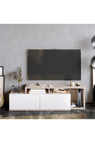 Home Box وحدة تلفزيون Modulix Mona مقاس 1.5 متر لأجهزة التلفزيون حتى 65 بوصة