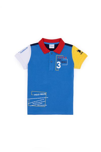 U.S. Polo Assn. Tricou Polo cu imprimeu text