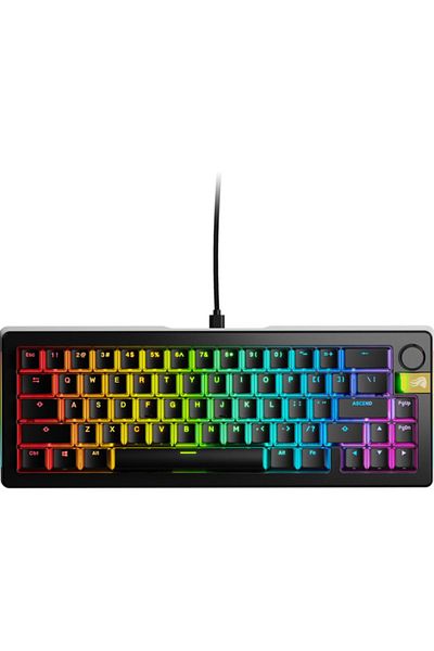 Glorious Tastatura mecanica GMMK 3 PRO, Fox HE Switches, 66 taste, USB, Cu fir (Negru)