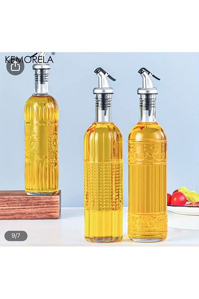 Generic This 2 pack oil dispenser bottles are perfect for kitchen use.