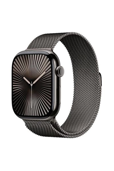 Apple Smartwatch Watch 10 GPS Cellular, Slate Titanium 46mm, LTPO OLED, 64GB, Milanese Loop - S/M