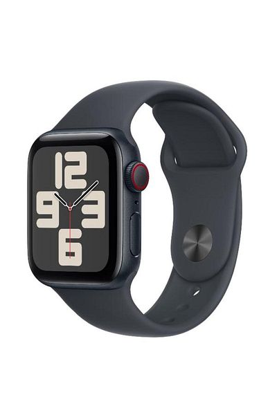 Apple Smartwatch Watch SE (2024), GPS, Cellular, Midnight Aluminium 40mm, 32GB, Midnight Sport Band