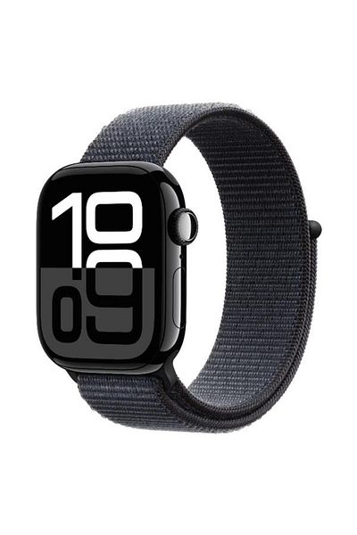 Apple Smartwatch Watch 10 GPS Cellular, Jet Black Aluminium, 42mm, LTPO OLED, 64GB, Textile Ink Spor