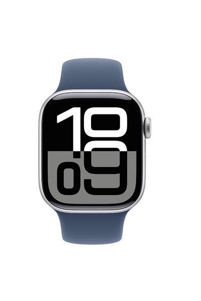 Apple Smartwatch Watch 10 GPS Cellular, Silver Aluminium Case, 42mm, LTPO OLED Screen, 64GB, Silicon