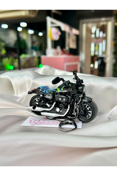 Wisevelya Blue Green Engine Keychain