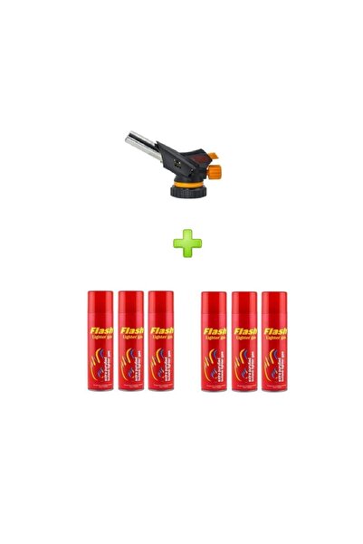 COMBAT 1300 Derece Profesyonel Pürmüz Çakmak 509C Başlık + 6 Adet Flash Çakma...