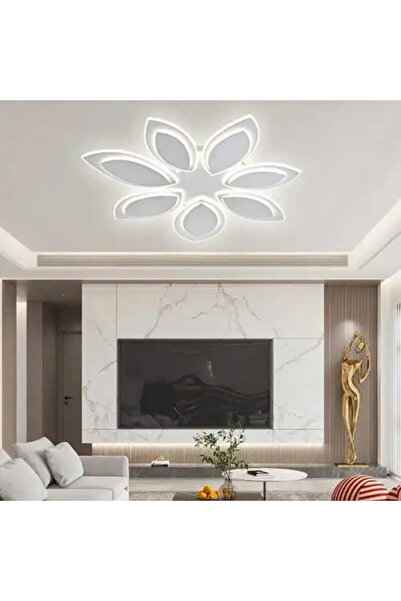 LED CONCEPT LED chandelier with 3 types of light and remote control, white, round, 286W, dimmable, 100x100x6cm