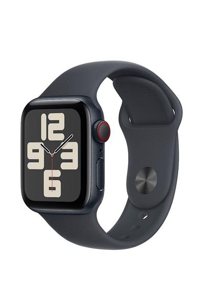 Apple Smartwatch Watch SE (2024), GPS, Cellular, Midnight Aluminium Case, 40mm, LTPO OLED Display, 3