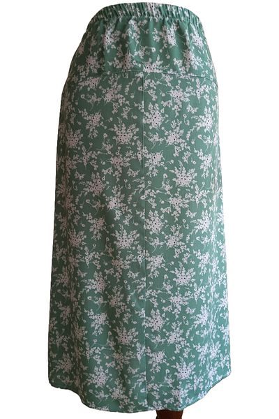 PARSGİYİM Women's Cotton Viscose Skirt with Elastic Waist