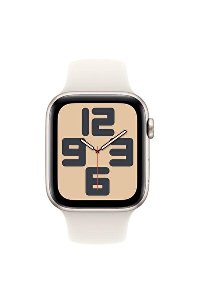 Apple Smartwatch Watch SE (2024), GPS, Starlight Aluminium Case, 44mm, LTPO OLED display, 32GB, Star