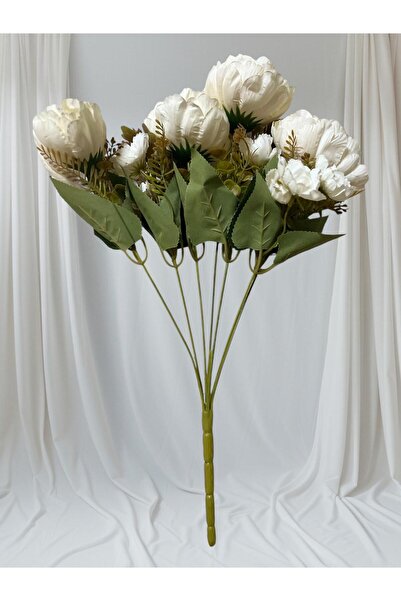 tml temalife DEKORATİF VİNTAGE TARZI 1 DEMET ŞAKAYIK GÜLÜ SALON VAZO SÜSÜ 45 CM