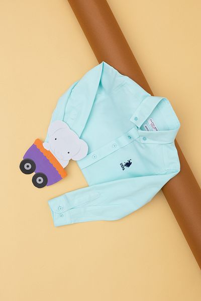 U.S. Polo Assn. Light Blue Baby Boy Shirt With Embroidered Logo